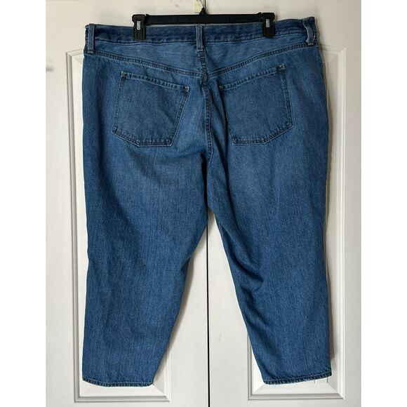 Women's Old Navy High Rise "Slouchy" Taper Distressed Blue Jeans Size 22 - Picture 2 of 2